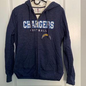 NFL chargers zip up hoodie